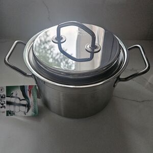 Silga Teknika Stainless Steel Casserole Sauce Pan 8 1/2 Inches made in Italy
